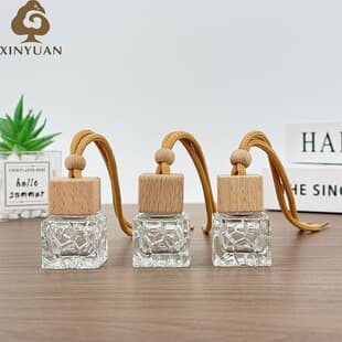 Transparent Square Lid Water Cube Empty Bottle 10ML Car Aromatherapy Bottle Car Hanging Car Perfume Car Ornament Diffuser Bottle