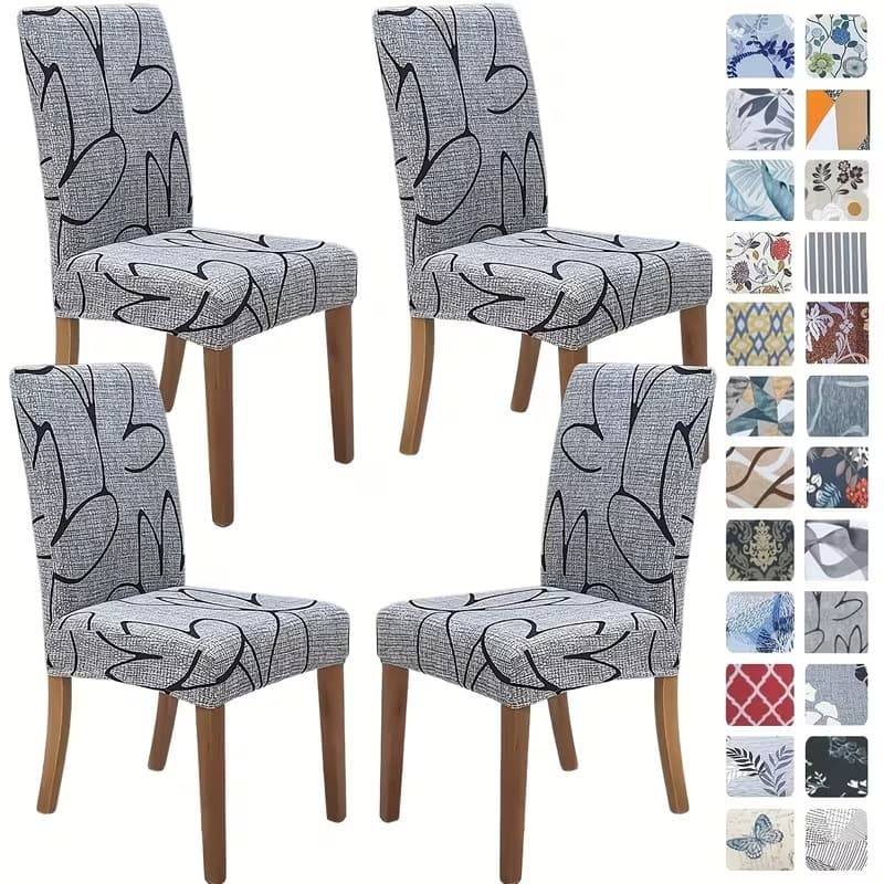 Cross-border TEMU printed elastic chair cover elastic household dining table seat cover cushion backrest integrated JIT dropshipping