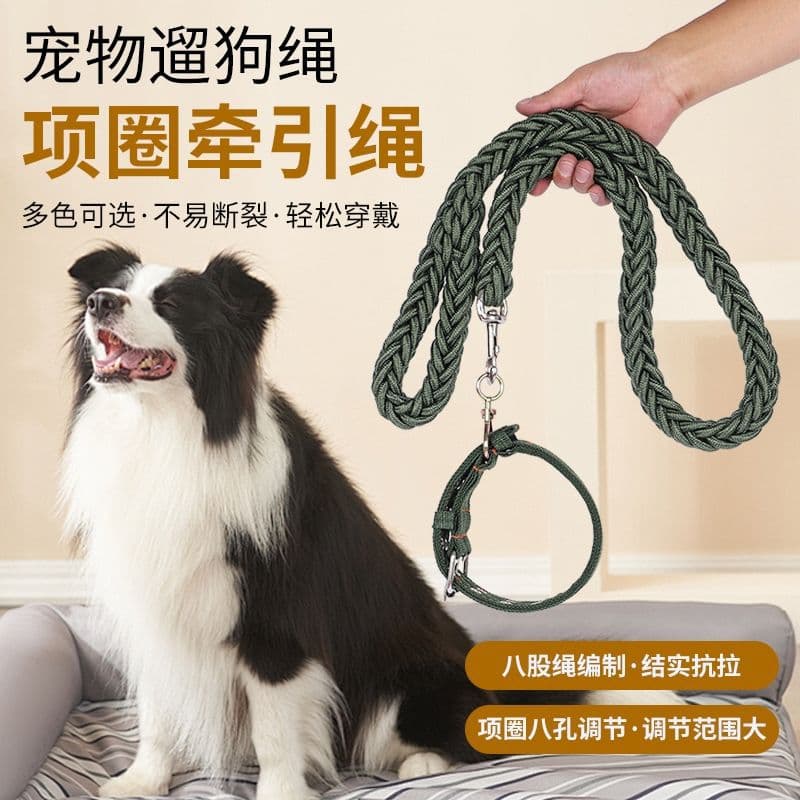 Dog leash, anti-slip leash, dog chain, large, medium, and large breed dogs, Golden Retriever collar, Labrador Retriever.