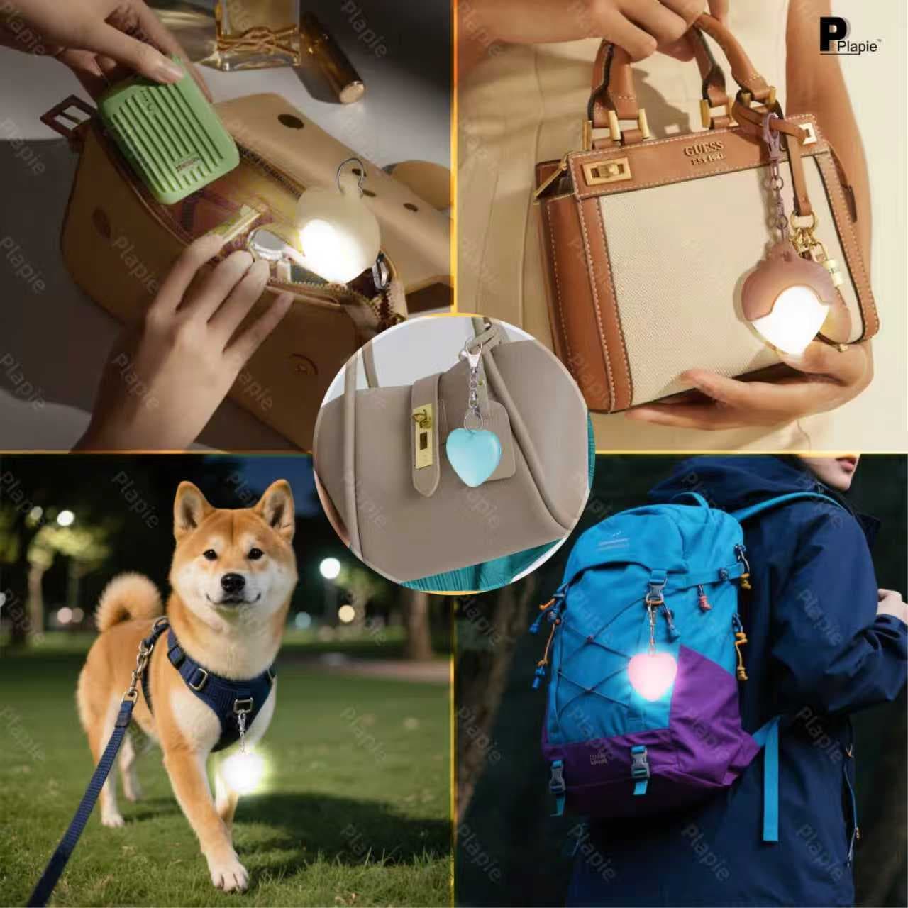 Amazon AliExpress LED Light-up Handbag, Heart and Star-shaped Night Light with Touch Sensor for Ambient Lighting