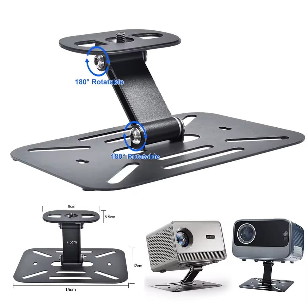 Projector Round Stand Desktop Rotating Mount Creative Bracket 360-Degree Flip Stand