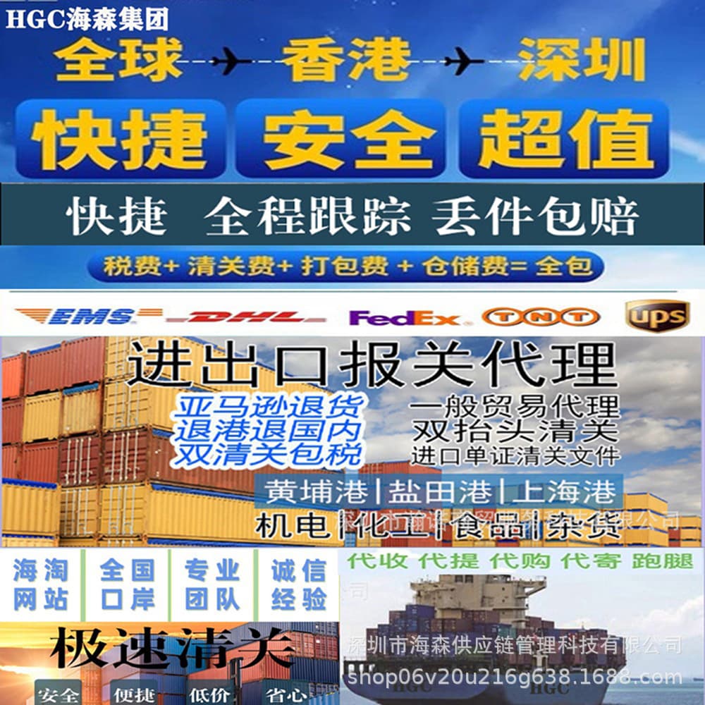 USA Europe Middle East Australia South America Mexico Canada air sea import export customs clearance tax included transit return to China