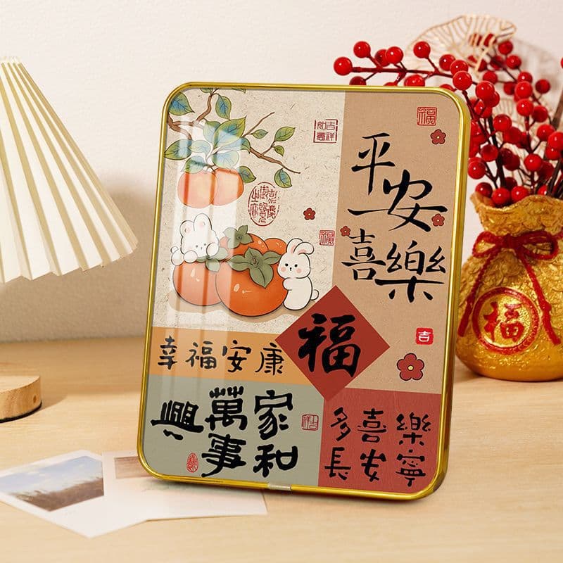 Various decorative items for peace and happiness, including tabletops, living room decorations, housewarming home ornaments, bedside tables, shoe cabinets, and entryways.