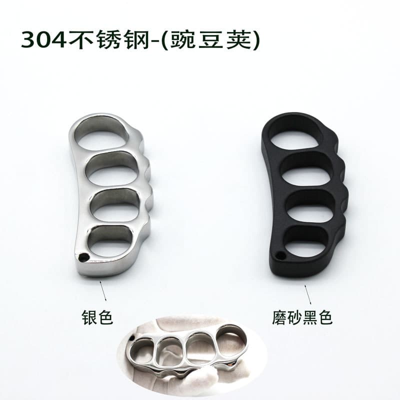 Cross-border Source Factory Stainless Steel Outdoor Ring Fist Buckle Tactical Self-Defense Car Window Breaker Emergency Anti-Wolf Self-Defense