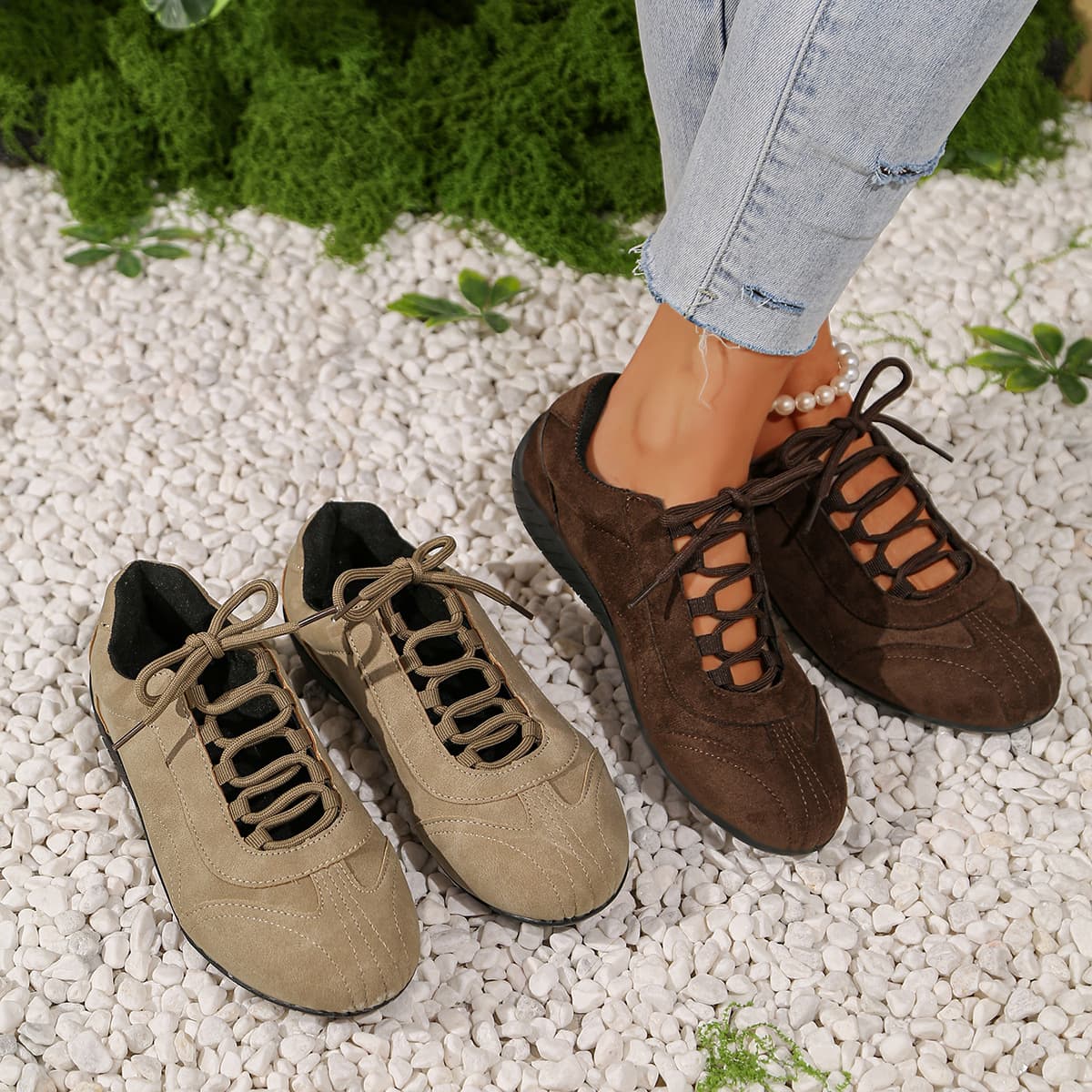 Women's Plus Size Casual Sneakers 2026 Spring Autumn German Training Shoes Retro Agility Shoes Lightweight Plus Size Board Shoes