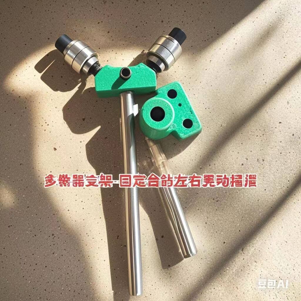 Multi-axis accessory bracket to prevent left-right wobble and sway