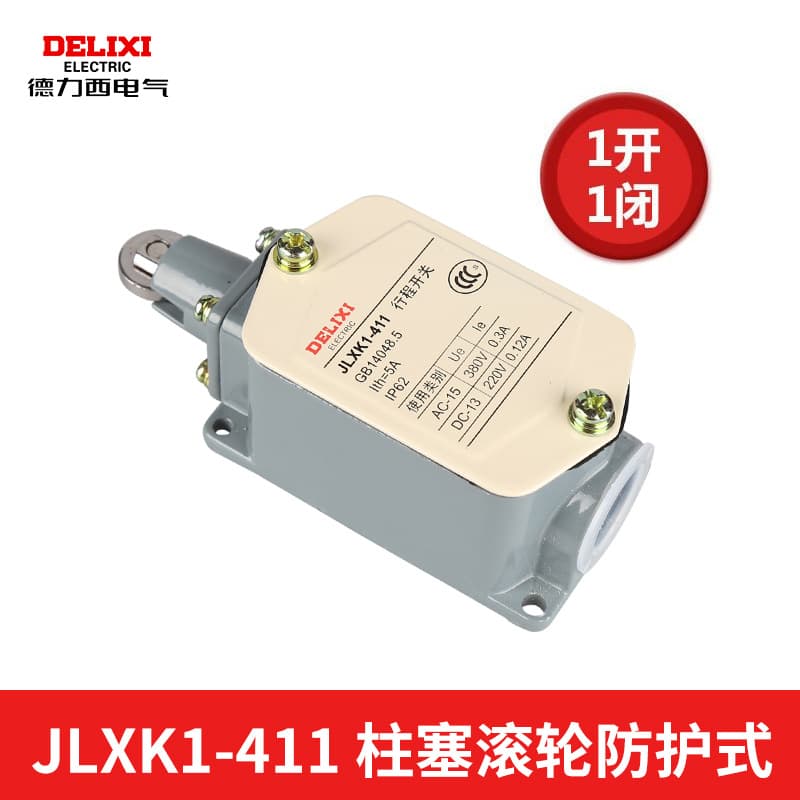 Delixi Limit Switch JLXK1-411 Piston Roller Protected Automatic Reset YBLX-K1/411