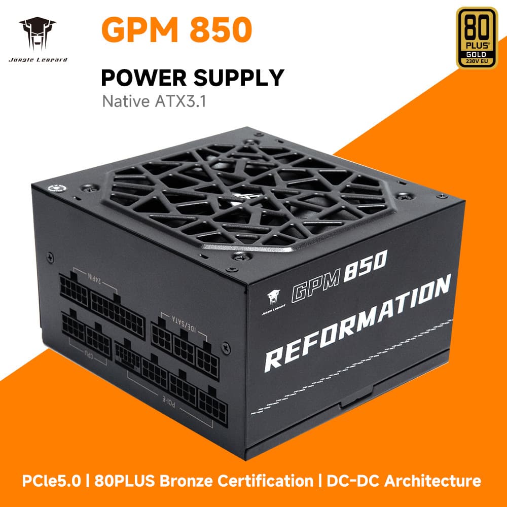 Jungle Leopard GPM850 Power Supply 80PLUS Gold Fully Modular PCIE5.0 Gaming Power Supply