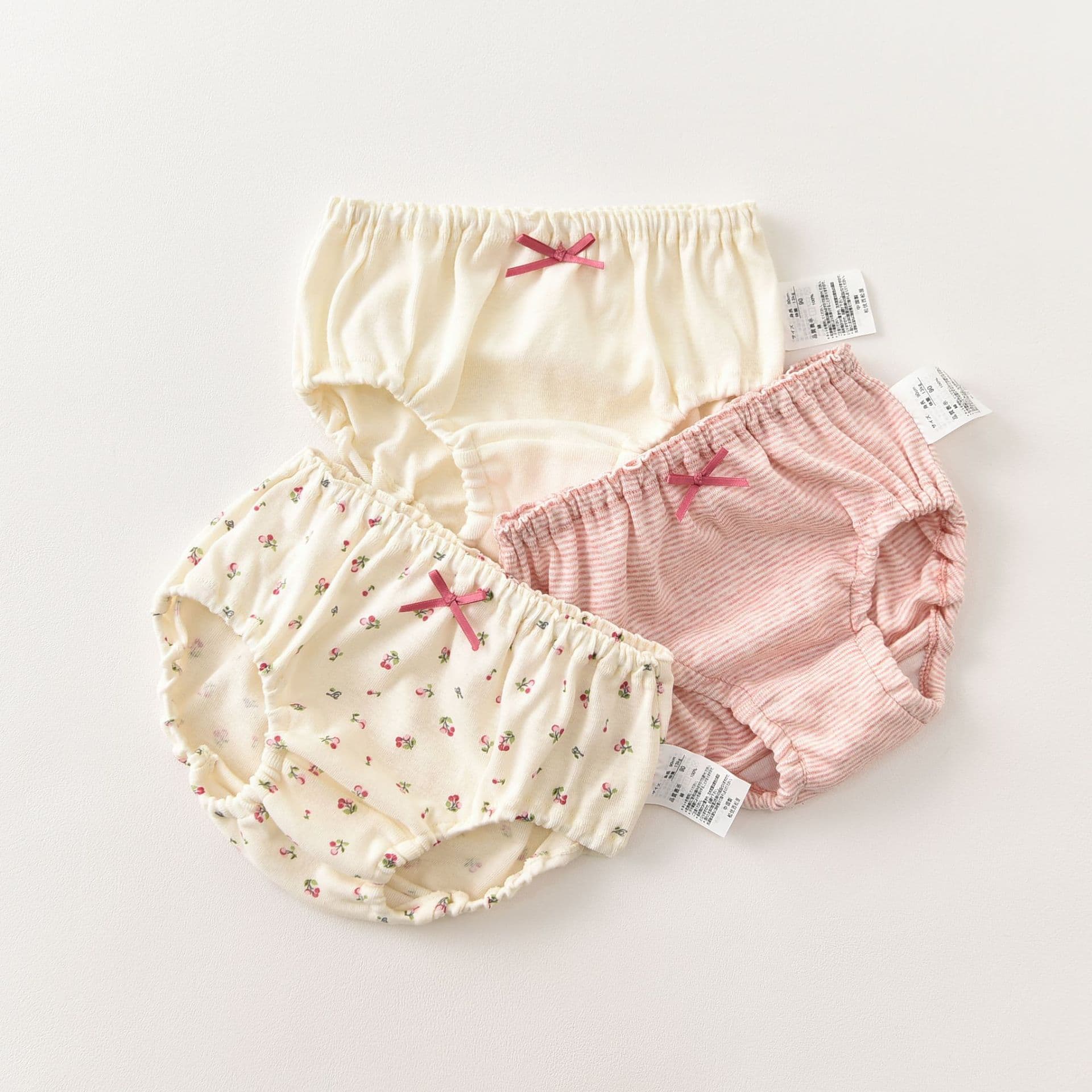 Export children's clothing source factory Japanese elastic rib sweat-absorbent breathable non-pinch panties girls and children's briefs