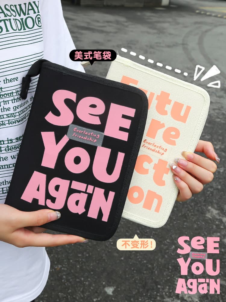 American-style multi-layer compartment pencil case! Volcano large-capacity book and stationery box for middle school girls, high-value pencil case