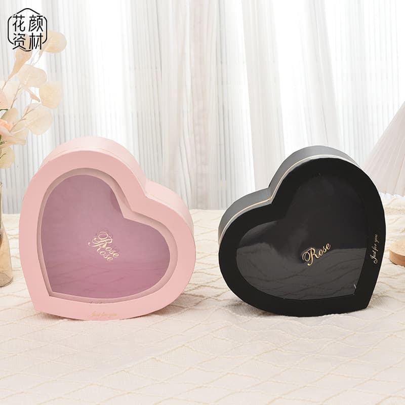 Huayan Materials Love Gift Box Valentine's Day Gift Packaging Box Flower Companion Gift Box Plastic Heart-Shaped Box