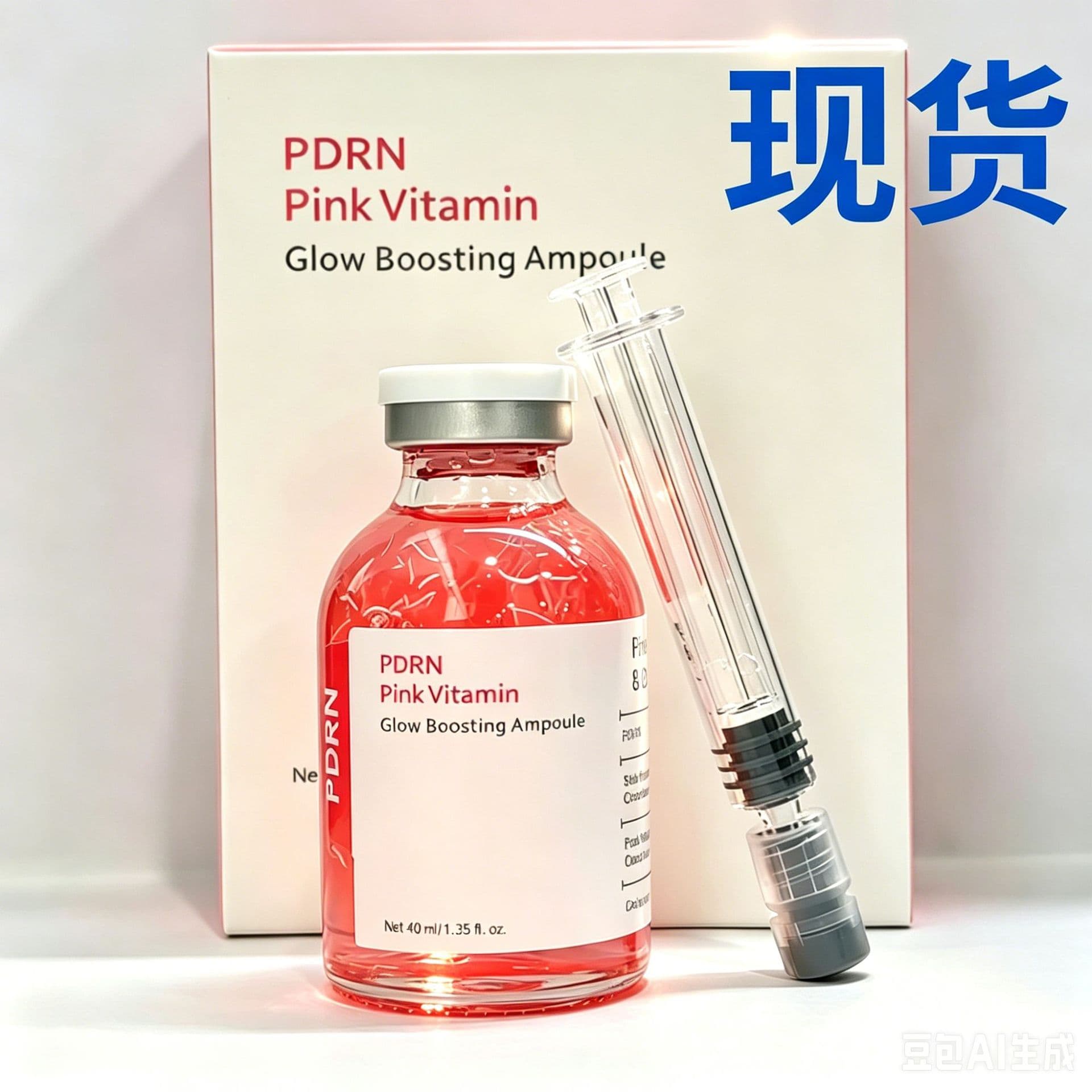 In Stock PDRN Fan Peptide Syringe Serum Cross-Border Hot-Selling Korean Silk Peptide Ampoule Blue Copper Peptide Anti-Wrinkle Concentrate