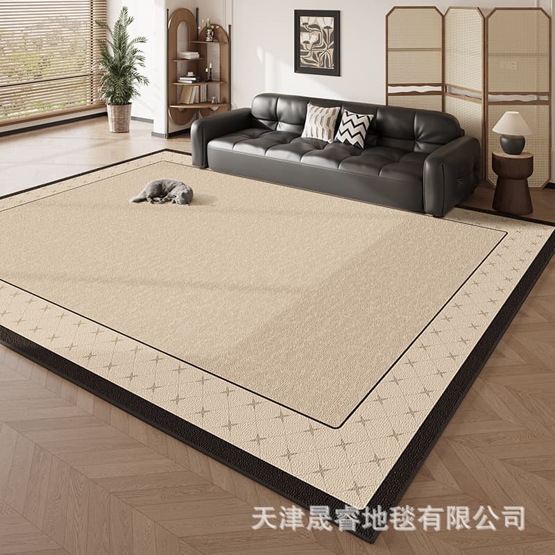 Cream-style living room carpet, sofa area rug, full-floor rug, bedroom bedside rug, study mat, easy-to-clean non-slip carpet
