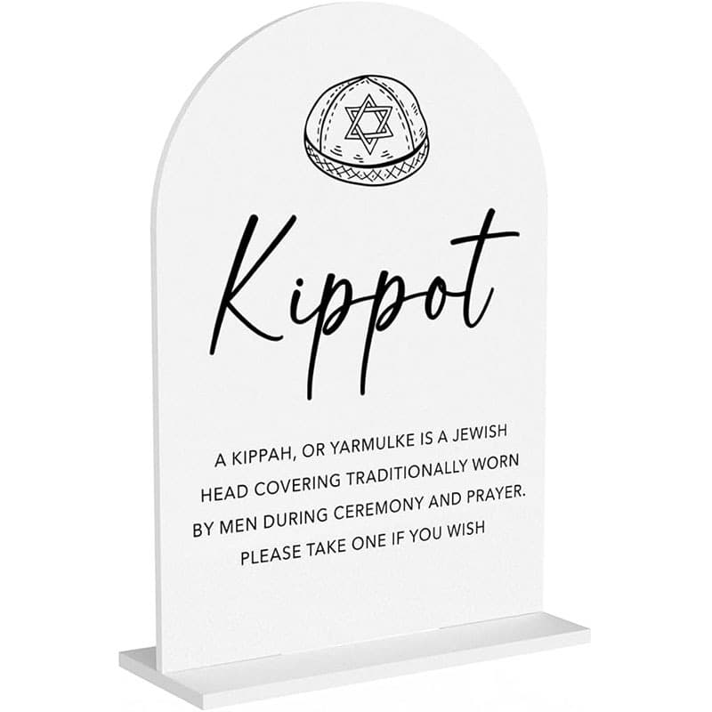 Cross-border Export Jewish Kippah Sign Jewish Wedding Decoration Engagement Party Table Bar Mitzvah