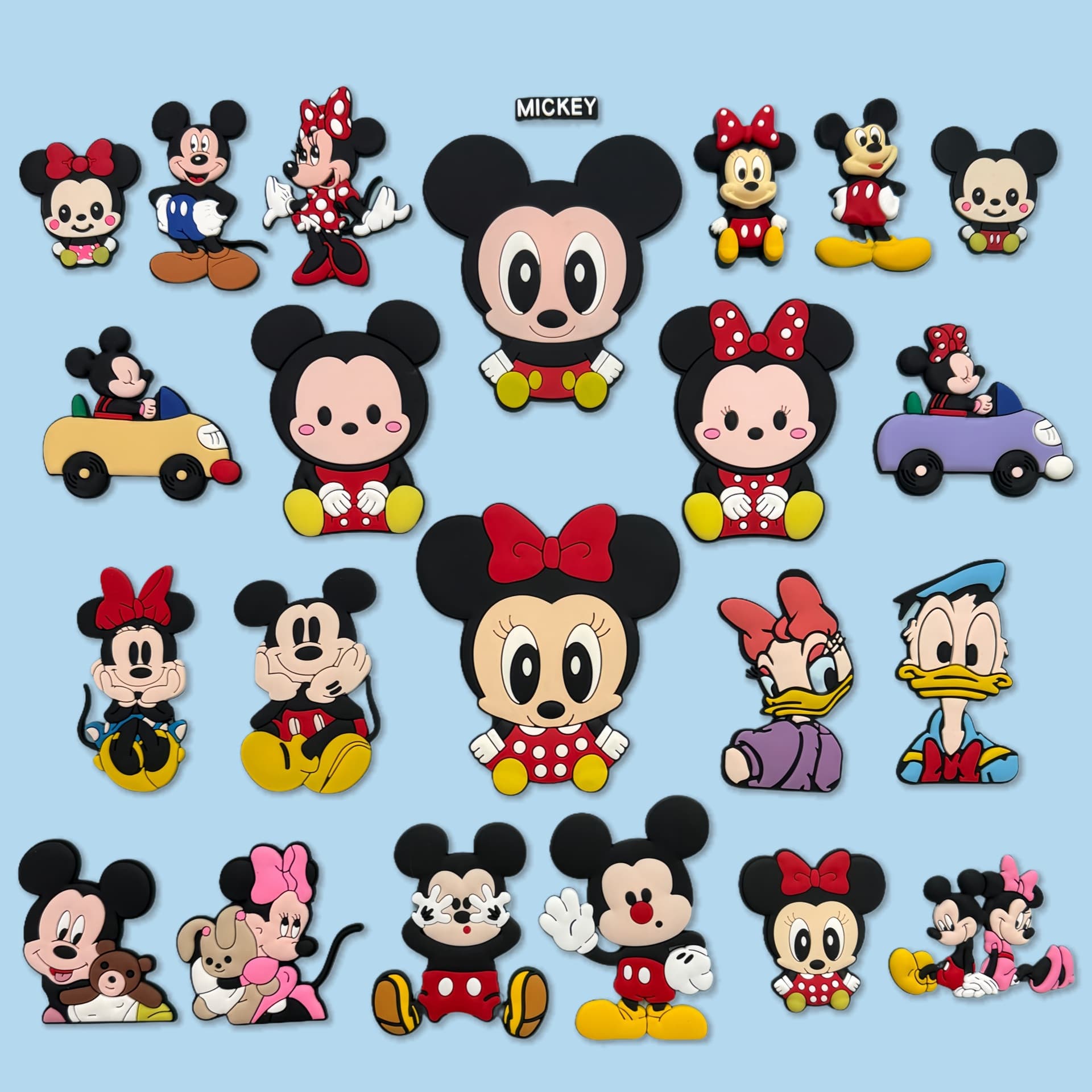 Cartoon Mouse PVC Silicone Soft Rubber DIY Decoration Accessories Phone Case Croc Shoe Charms Fridge Magnet Decor
