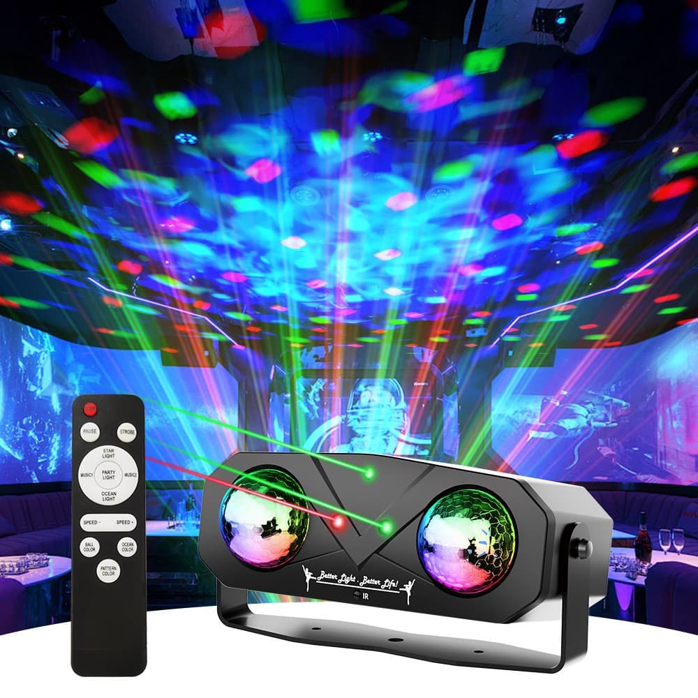 LED Laser Magic Ball Light for Bar, KTV, Stage Lighting, Starry Sky Water Ripple, Disco Beam Light