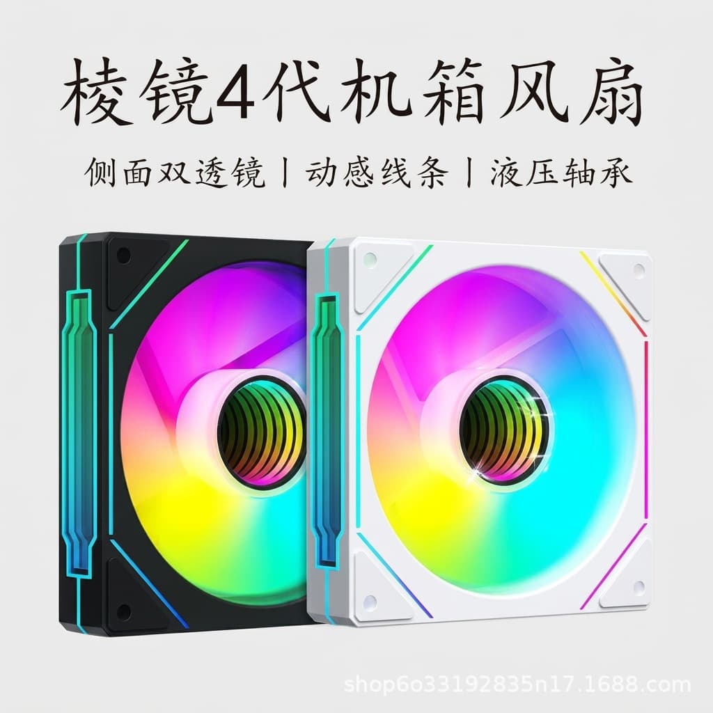 Prism 4th Gen Fixed Speed ARGB Case Fan 5V 3-Pin Motherboard Addressable RGB Sync 12cm Hydraulic Bearing Quiet Cooling