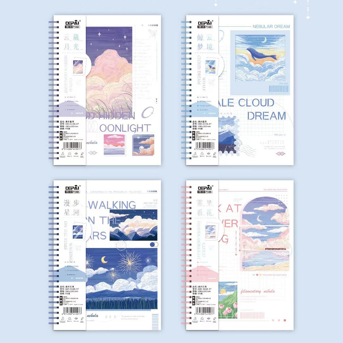 Top-Flip Coil Sketchbook Side-Flip Drawing A4 Art Student 16-Sheet Retro Sketchbook 8K In Stock Wholesale