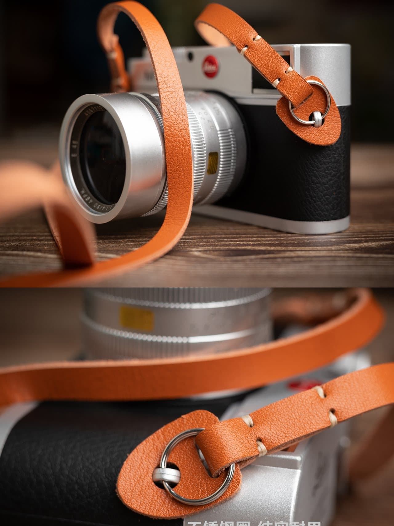Handmade full-grain genuine leather camera strap, wrist strap for mirrorless cameras, soft leather hand strap for DSLR