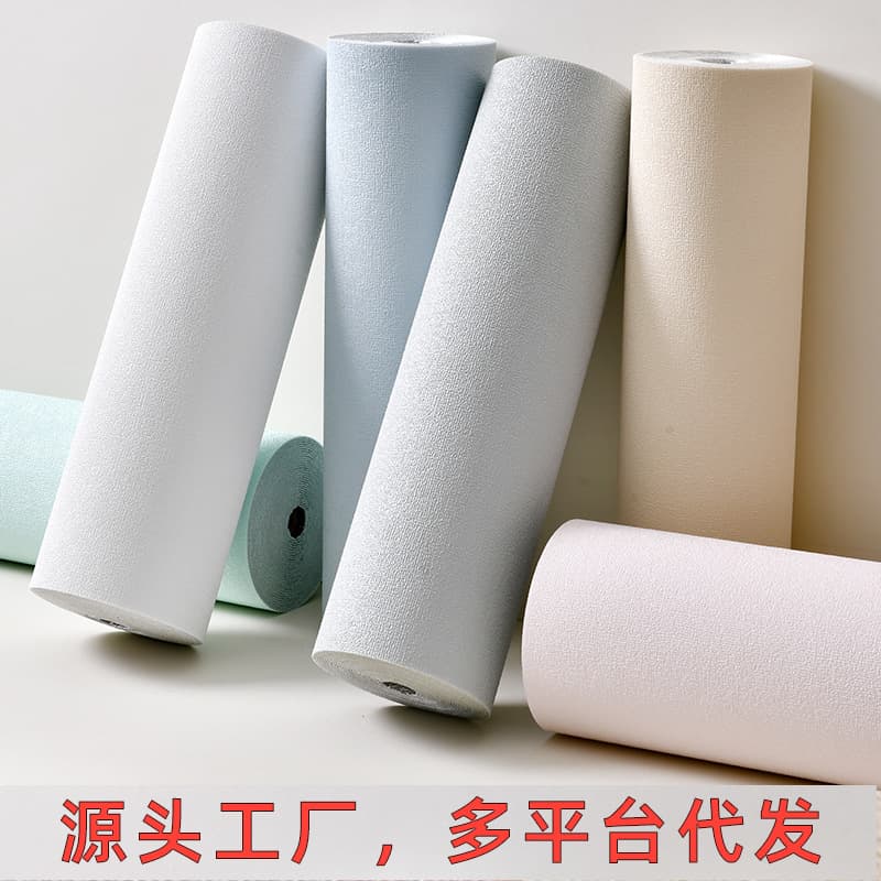 Self-Adhesive Thickened Linen Wallpaper, Dust-Proof, Waterproof, Moisture-Proof, Self-Adhesive Wallpaper for Concrete Walls, Cross-Border Dropshipping