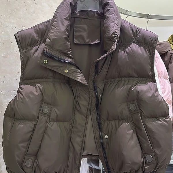 Stylish loose and youthful sleeveless vest padded down cotton jacket for women, trendy default option Southeast Asia