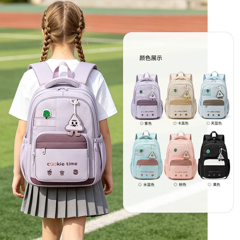 New Elementary School Backpack Boys and Girls Double Shoulder Bag Lightweight Weight-Reducing Student Backpack Cross-Border Children's Backpack Wholesale