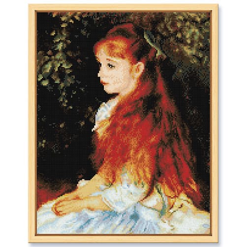 43*54cm Stretched Frame Diamond Painting DIY Diamond Painting Portrait Little Irene Reading Girl Korean Famous Painting