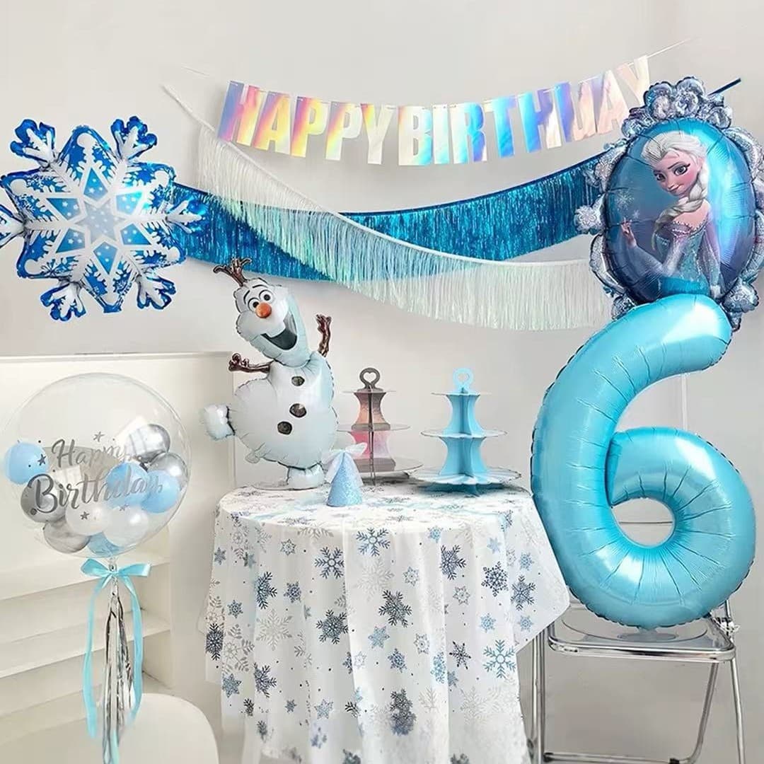Frozen Elsa Princess Olaf Aluminum Film Balloon Girls Birthday Theme Party Scene Decoration Arrangement Wholesale