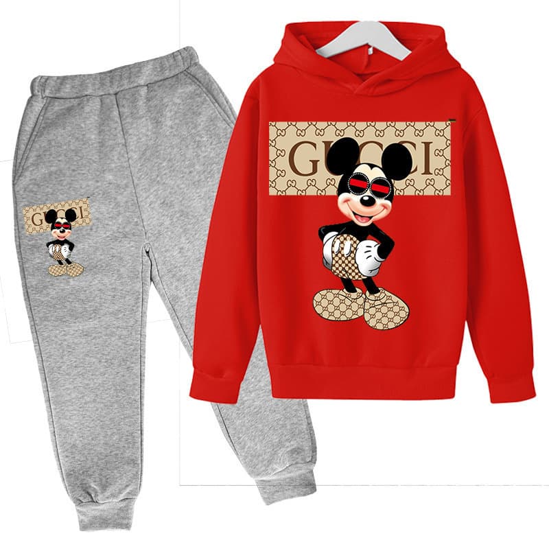 Cross-border trade Mickey Mouse hoodie, fashionable and cute hoodie, 2026 spring and autumn new casual set trend