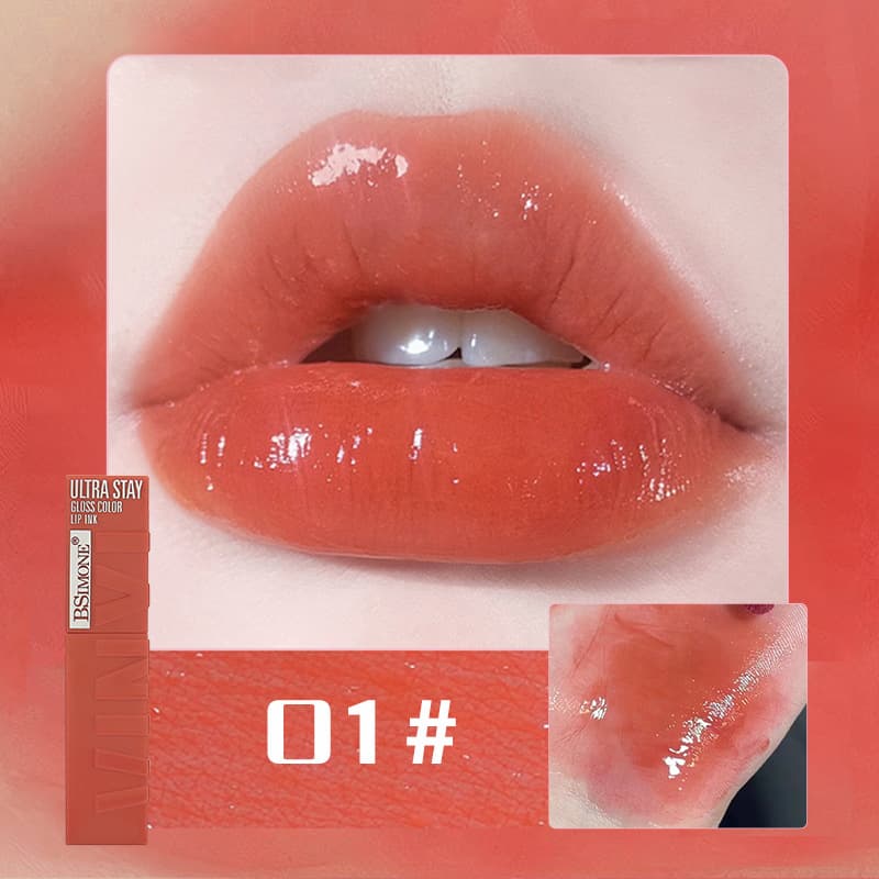 Cross-border Supply Fourteen Colors European and American Water Gloss Lip Glaze Moisturizing Nourishing Pigmented Lip Gloss Lipstick Plump Lip Gloss Wholesale