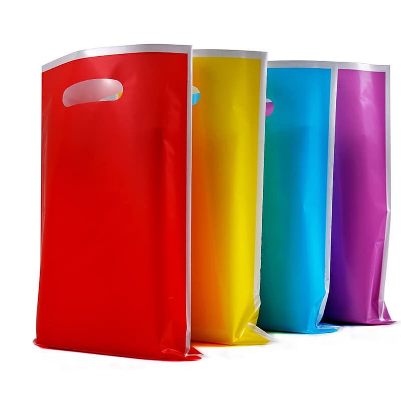 Solid color pearlescent bag Birthday party plastic gift bag Pearlescent gift bag Children's birthday wedding candy bag