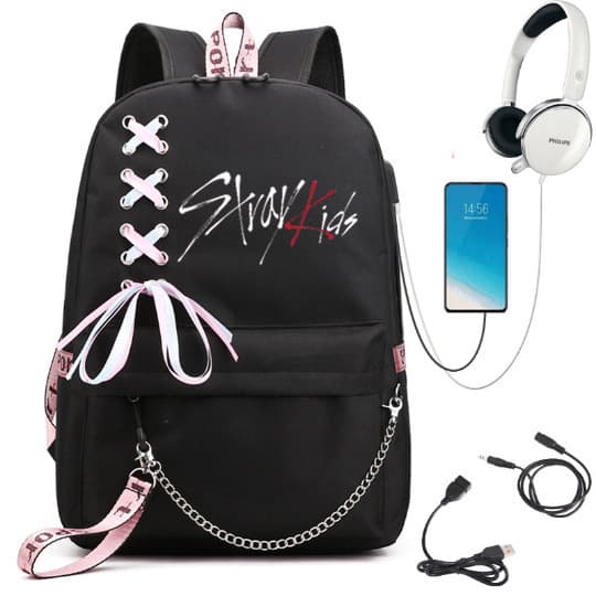 Stray kids combination peripheral same style backpack, backpack, school bag, Korean version, large capacity new style for students, men and women