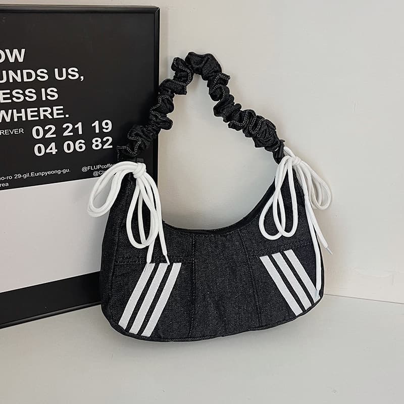 Sports bag denim bag shoulder bag casual bag 2026 new trendy fashion armpit bag crossbody bag versatile dumpling bag
