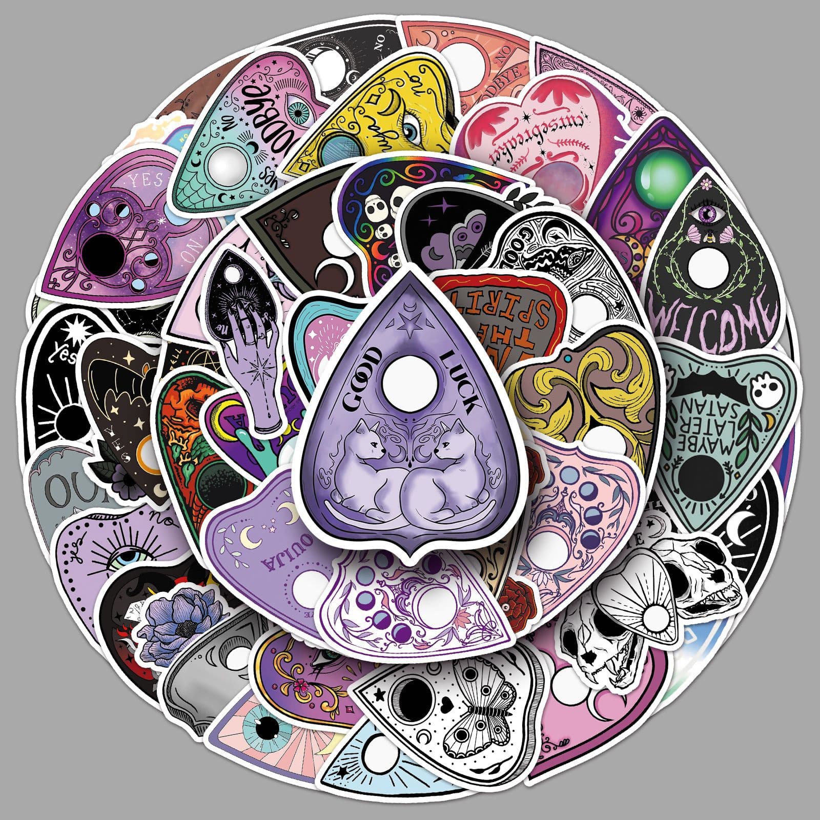 50 Ouija Board Stickers Waterproof Decorative Notebook Journal Stickers Wholesale