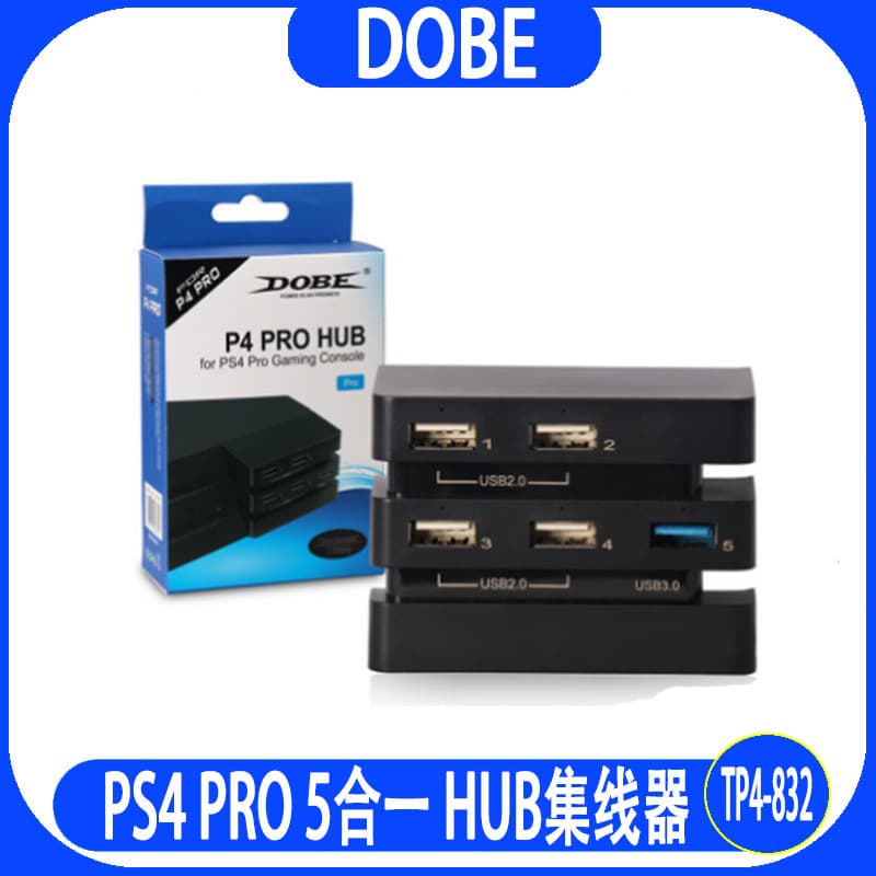 PS4 PRO 5-in-1 HUB USB Converter 3.0 Port Expander TP4-832