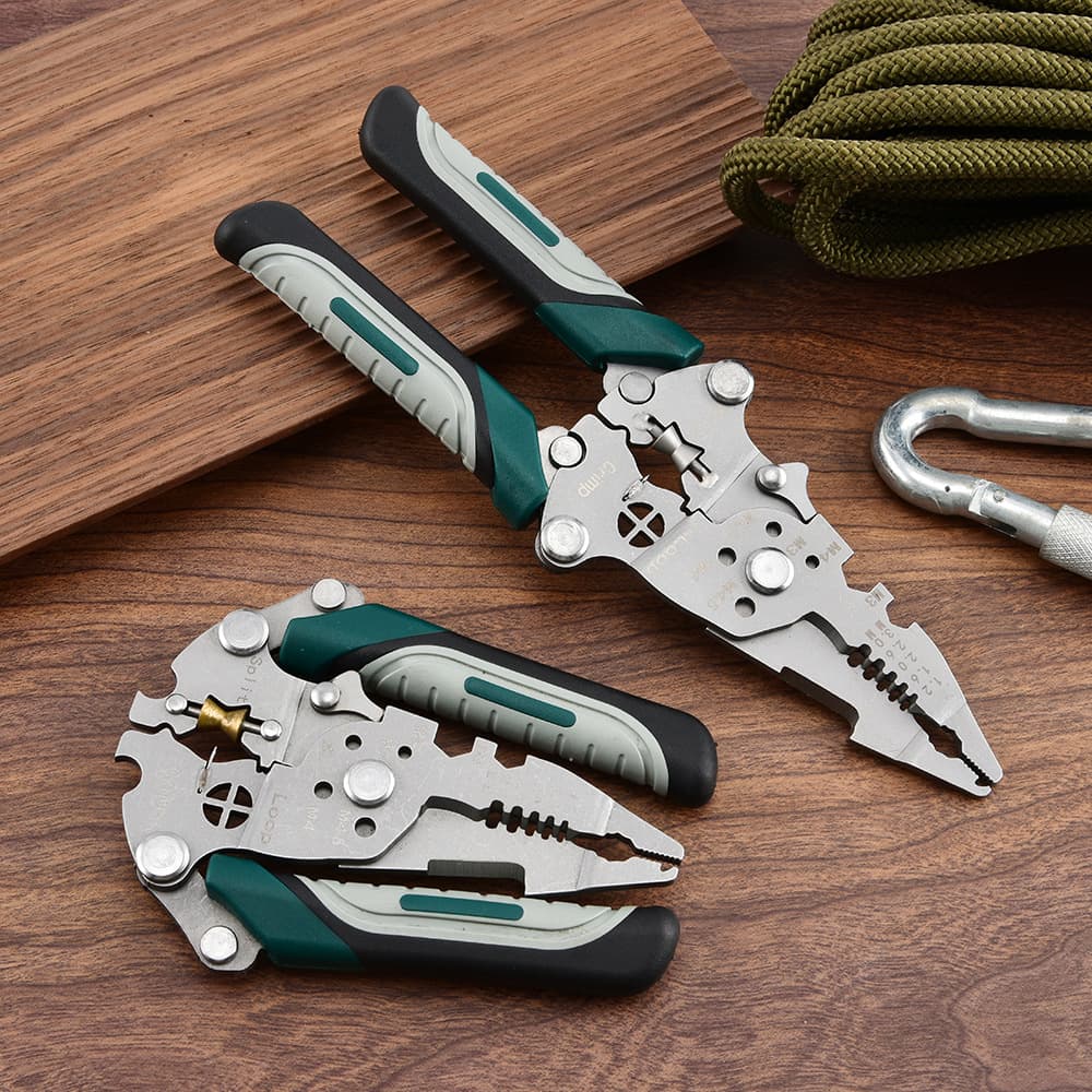 Multi-function Wire Stripper Pliers, Electrician Wire Cutting, Stripping, and Crimping Pliers, Handheld Foldable Wire Stripper Pliers Wholesale