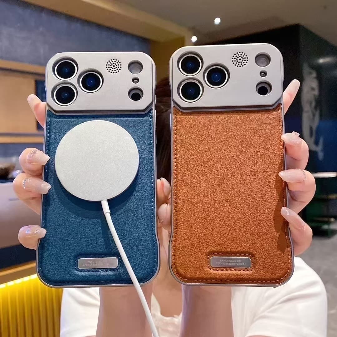 Suitable for iPhone 17 Pro Max Aromatherapy Leather Magnetic Phone Case Apple 16 Borderless High-End Protective Cover