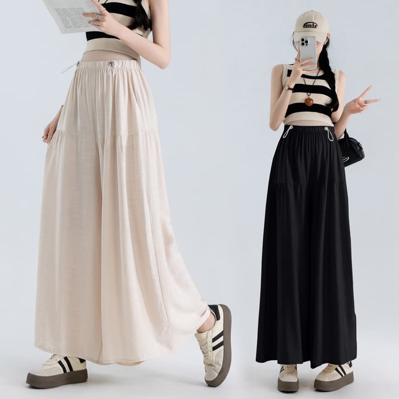 Maternity Pants Skirt Summer New Loose Wide Leg Skirt Casual Slimming Cropped Pants Skirt