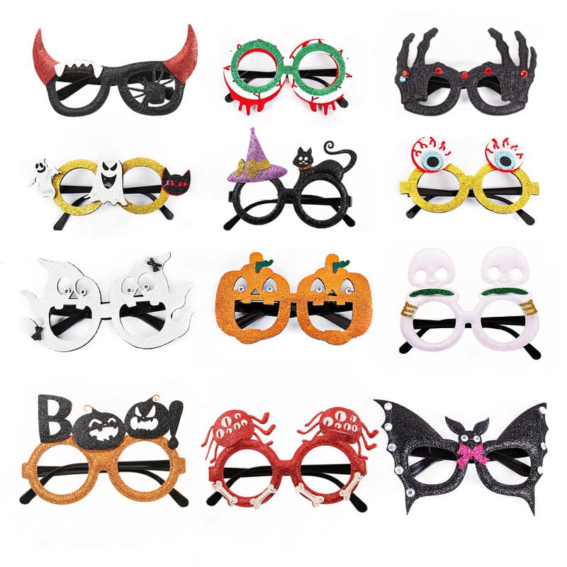 Amazon Halloween Pumpkin Glasses Children Adult Ghost Festival Party Decoration Photo Props Funny Glasses Frame
