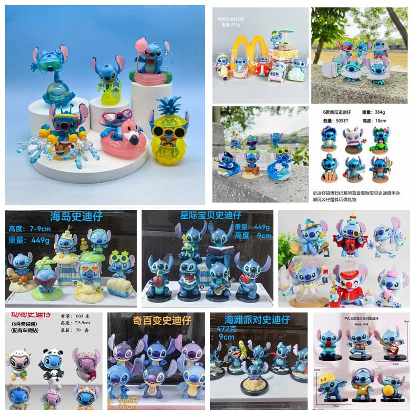 12 styles, 6 Stitch blind box cute Stitch collectible figurine toy desk decoration