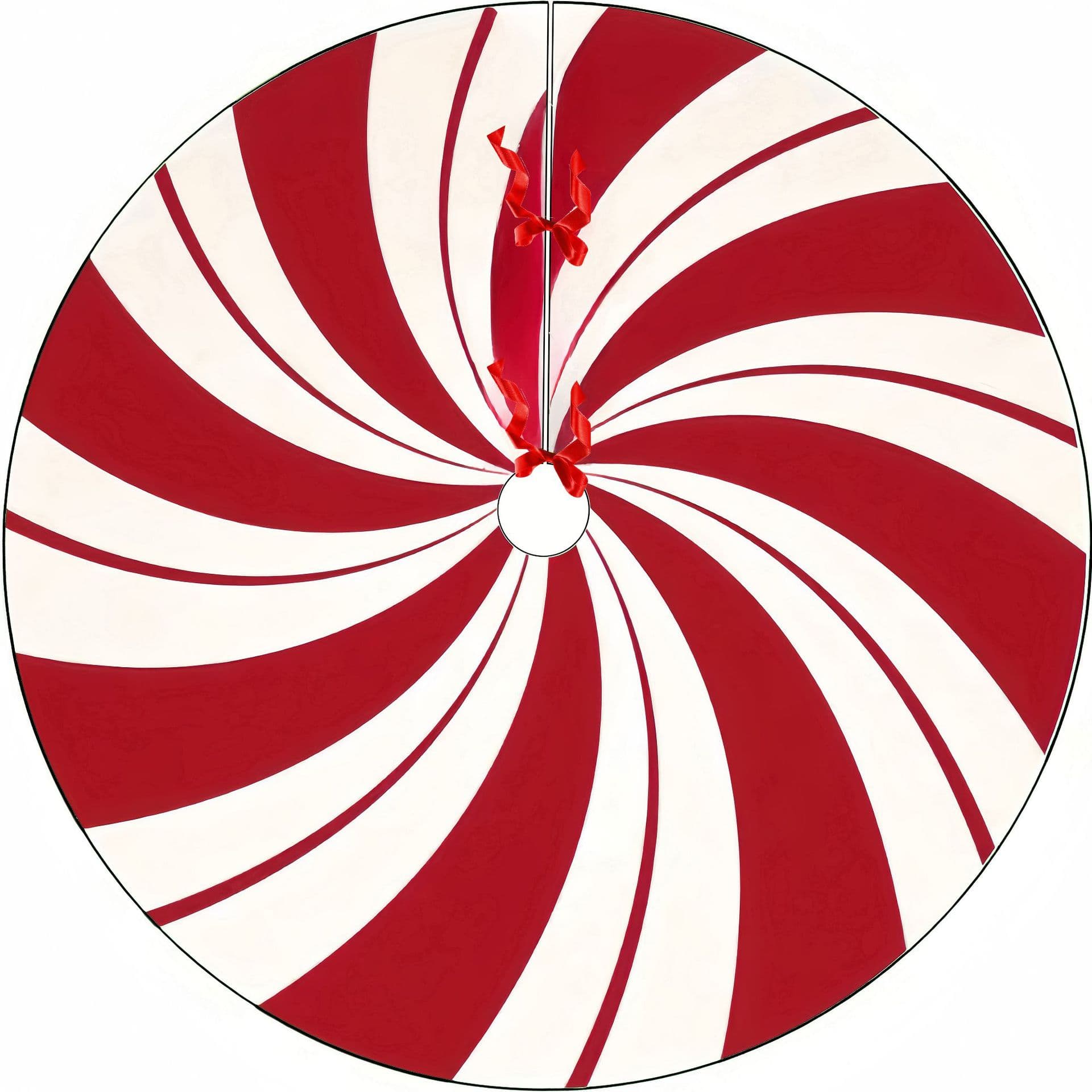 Cross-border Amazon Hot Pick Christmas Series Tree Skirt Red and White Snowflake Swirl Collection, Custom Designs Available