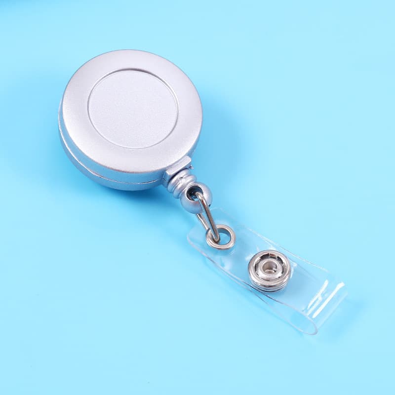 Qiuyu Brand Retractable Badge Reel with Clip, Portable ID Card Holder, Epoxy Printing Keychain, Round Retractable Lanyard