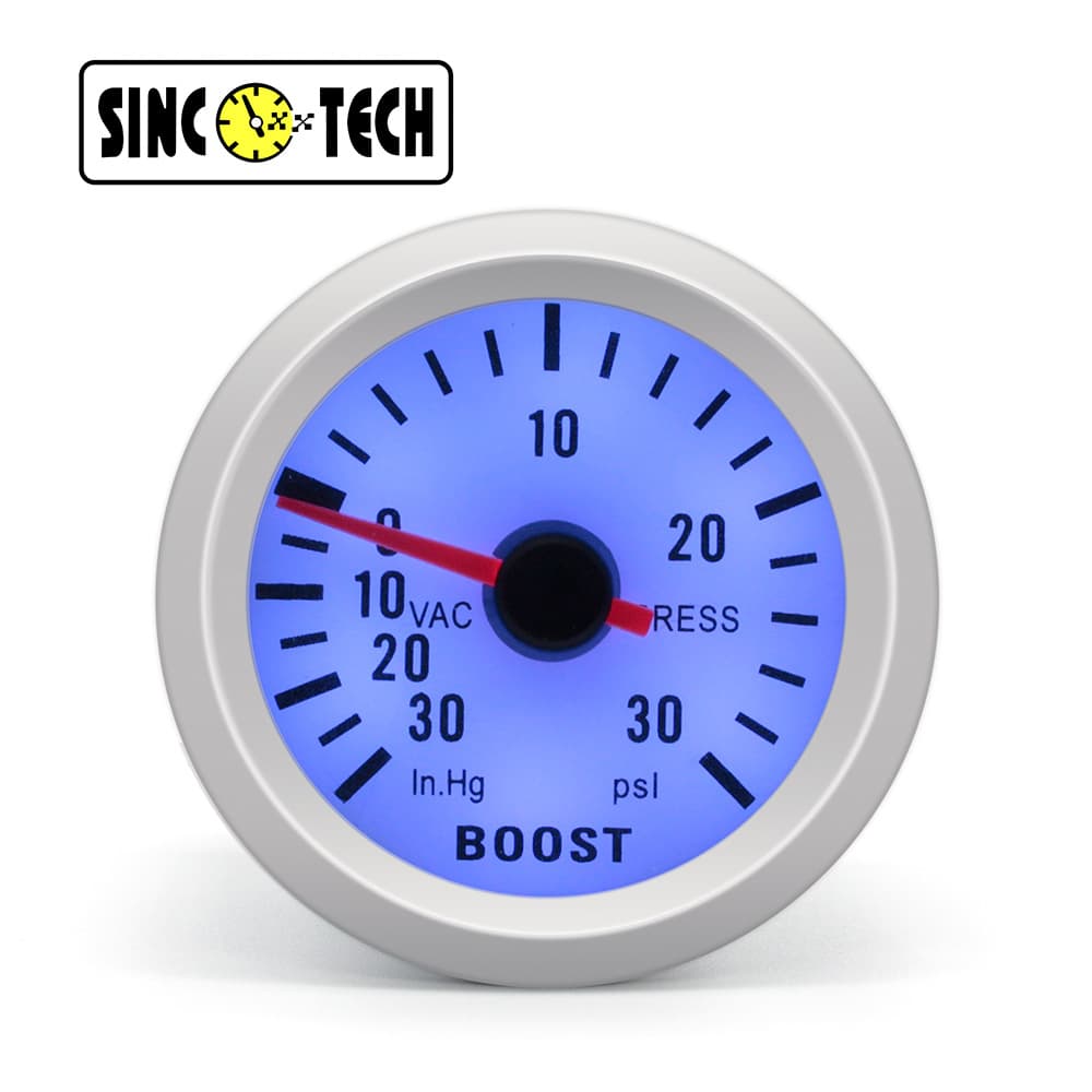12V Car Modification Gauge 52MM Turbo Boost Gauge bar/psi Blue Light Pointer