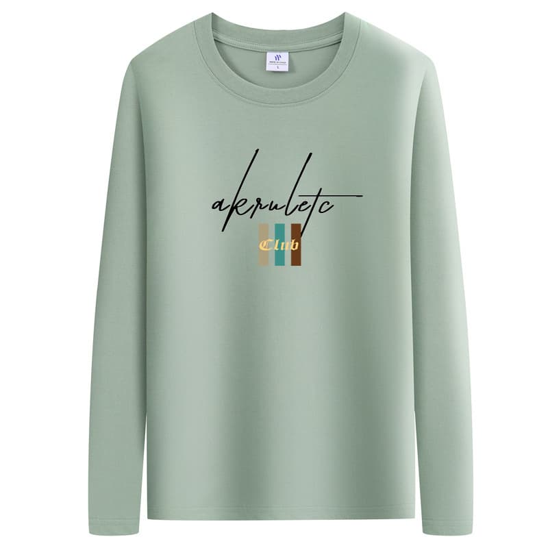 Factory Wholesale Long Sleeve T-Shirt Men Pure Cotton Men's Inner Layer Top Youth Summer Men's Women Base Layer Men's Style Autumn Top