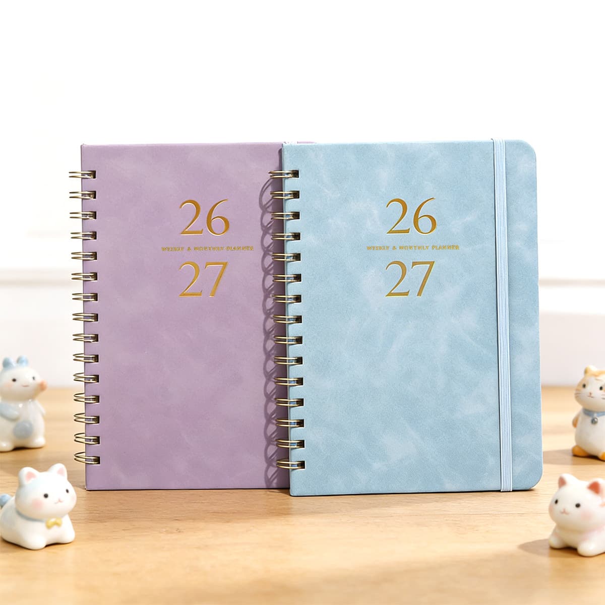 2027 Planner Spiral Bound PU Leather Notebook High Appearance Customizable