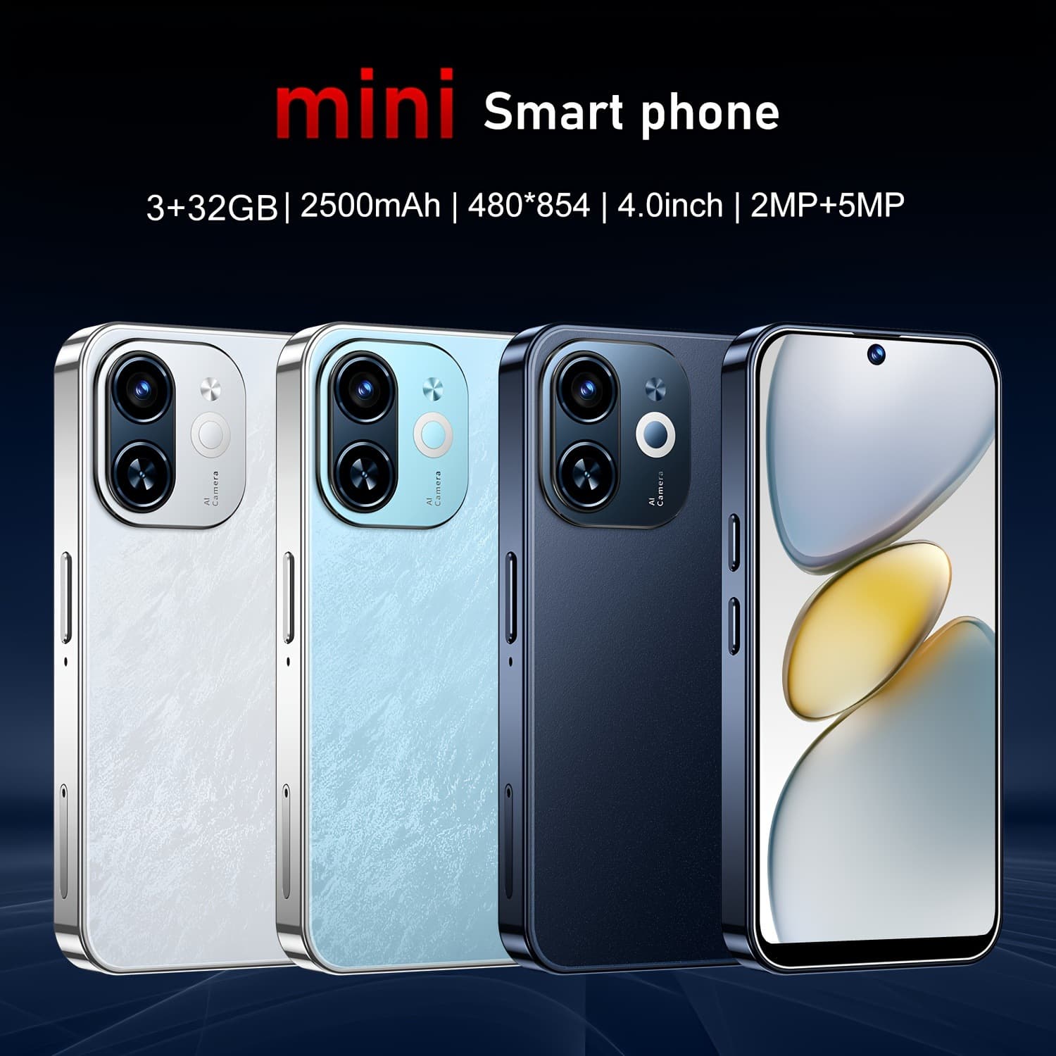 Cross-border Mini Small Phone XS18 Smart Android 2+16 Quad-core Ultra-small Backup Phone Source Factory Wholesale Mini