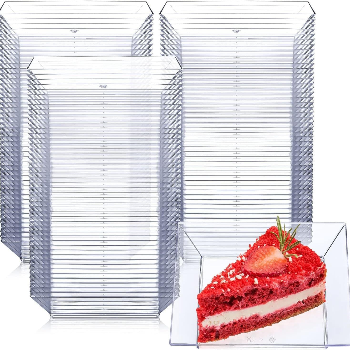 Amazon 9x9 Plastic Square Dish PS Dessert Sauce Dish Snack Dish Sushi Dish Cake Dish Fruit Salad Dish