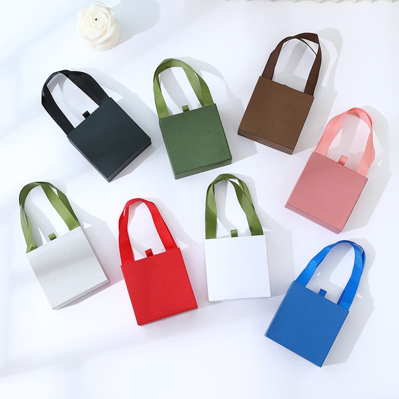 In Stock Handheld Drawer Box Necklace Ring Storage Box Jewelry Packaging Box Earring Stud Pull-out Jewelry Box Wholesale