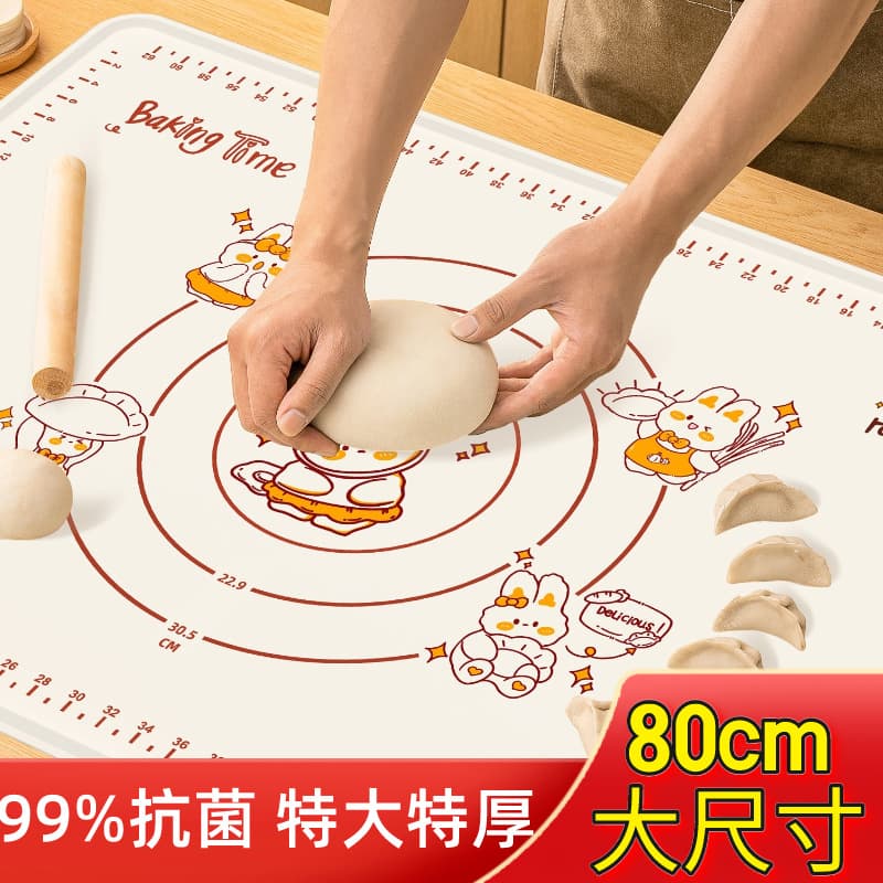 In-stock silicone dough kneading mat, food-grade thickened non-stick pastry board, baking tool panel, and dough rolling mat