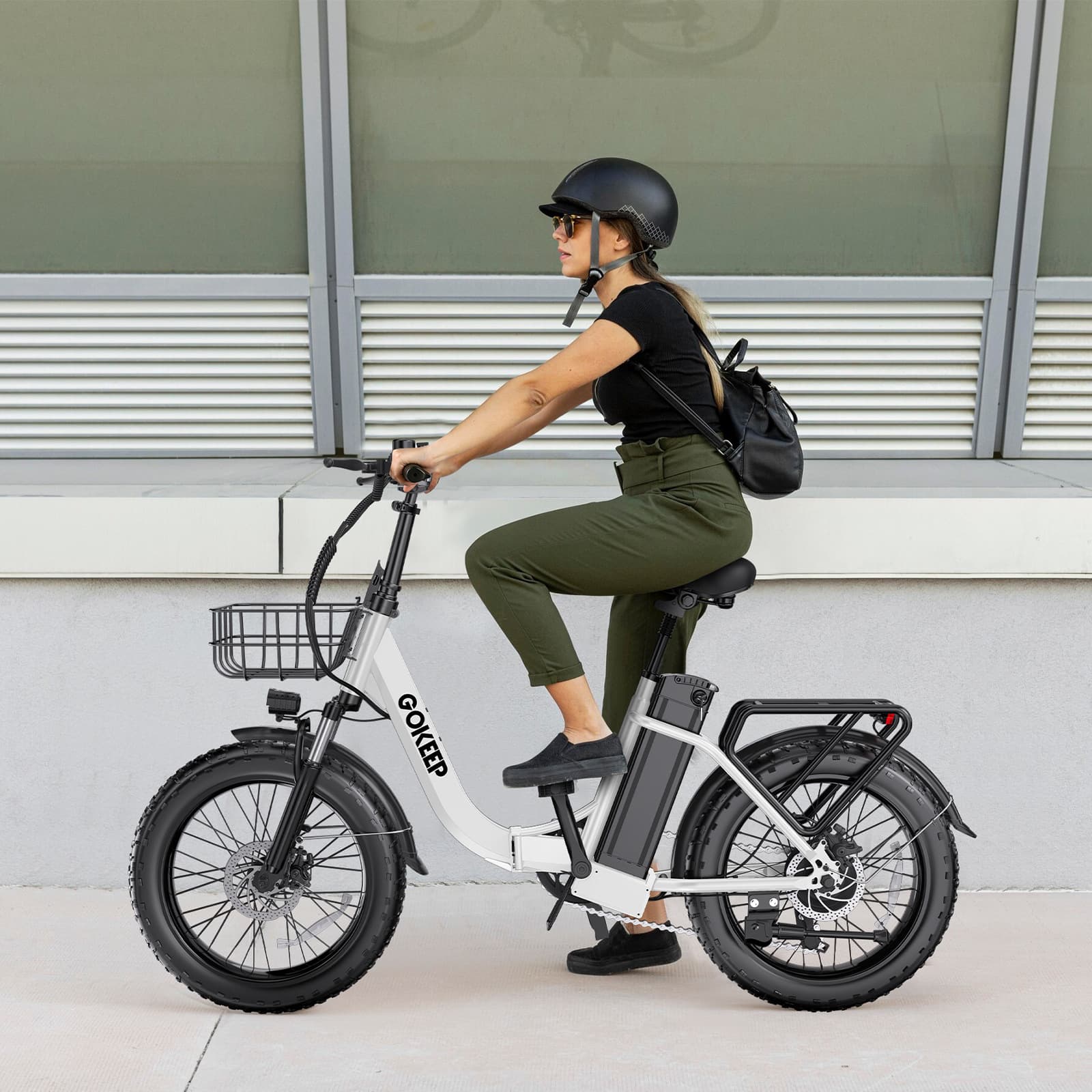 Cross-border Trade Custom Fat Tire Commuter Folding Electric Bicycle Long Range Lithium Battery Assisted E-motorcycle